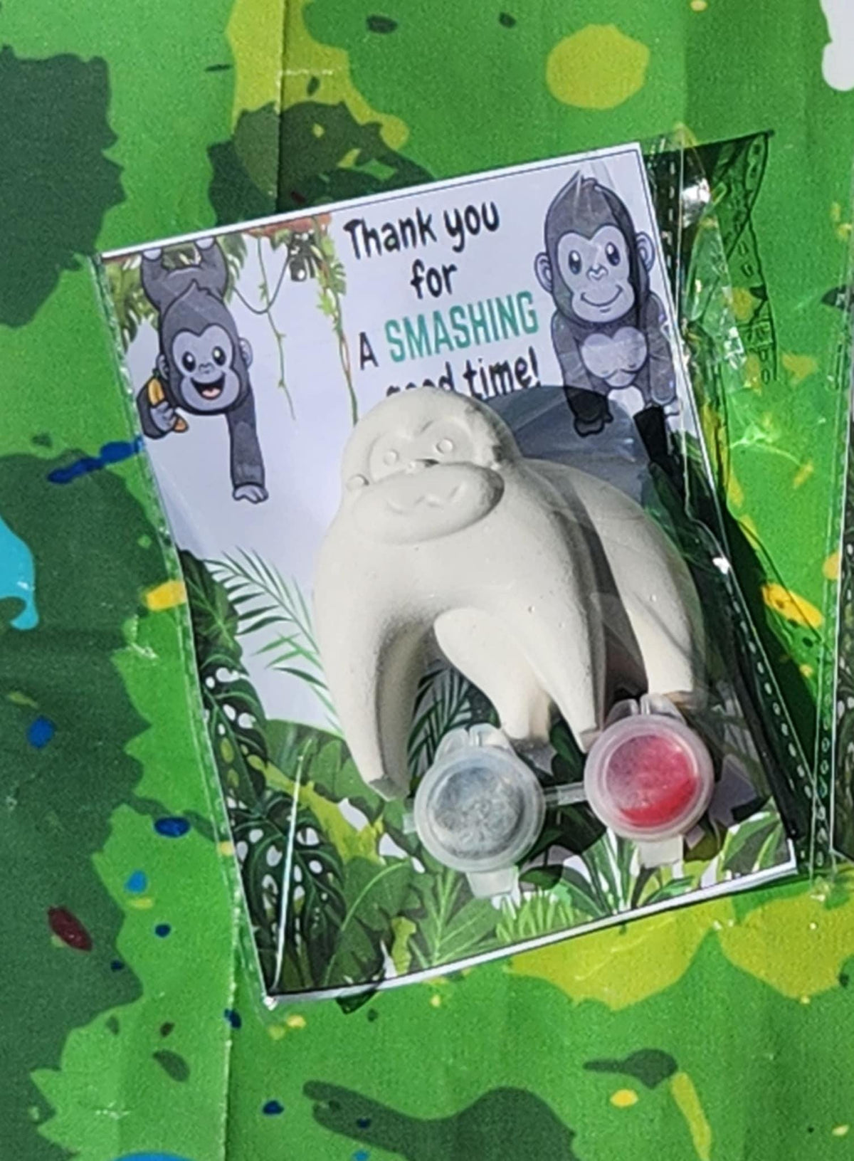 Gorilla Plaster Paint Kits for Kids | Jungle Animal Party Favors | DIY Painting Activity | Non-Toxic Craft Kit | Birthday Gifts for Kids