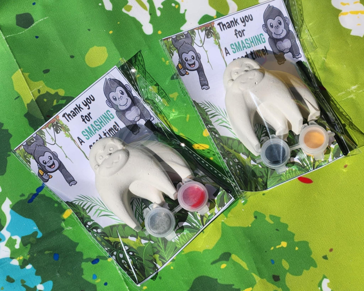Gorilla Plaster Paint Kits for Kids | Jungle Animal Party Favors | DIY Painting Activity | Non-Toxic Craft Kit | Birthday Gifts for Kids