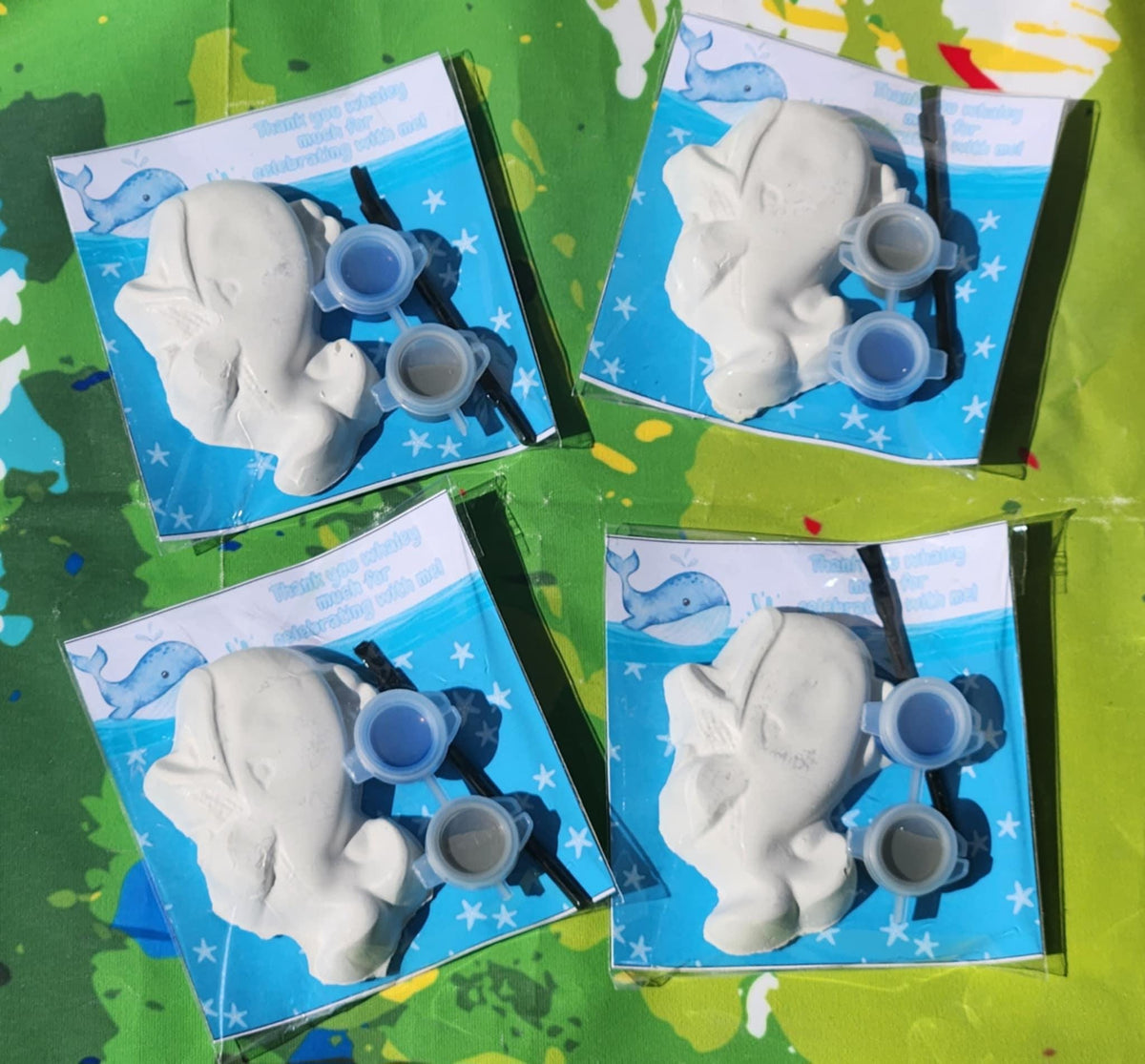 Whale Plaster Paint Kits for Kids | Ocean Party Favor | DIY Painting Activity | Under the Sea Birthday Gift | Non-Toxic Kids Craft Kit