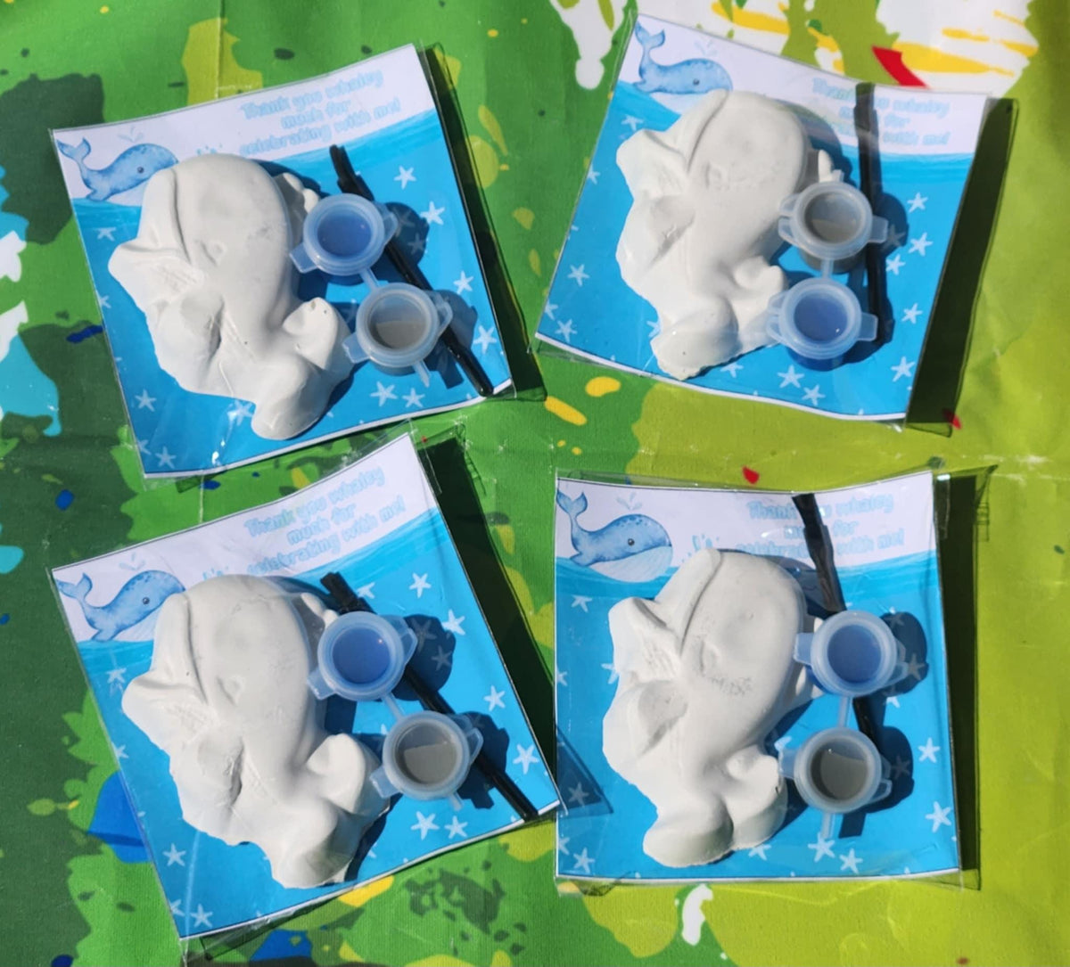 Whale Plaster Paint Kits for Kids | Ocean Party Favor | DIY Painting Activity | Under the Sea Birthday Gift | Non-Toxic Kids Craft Kit