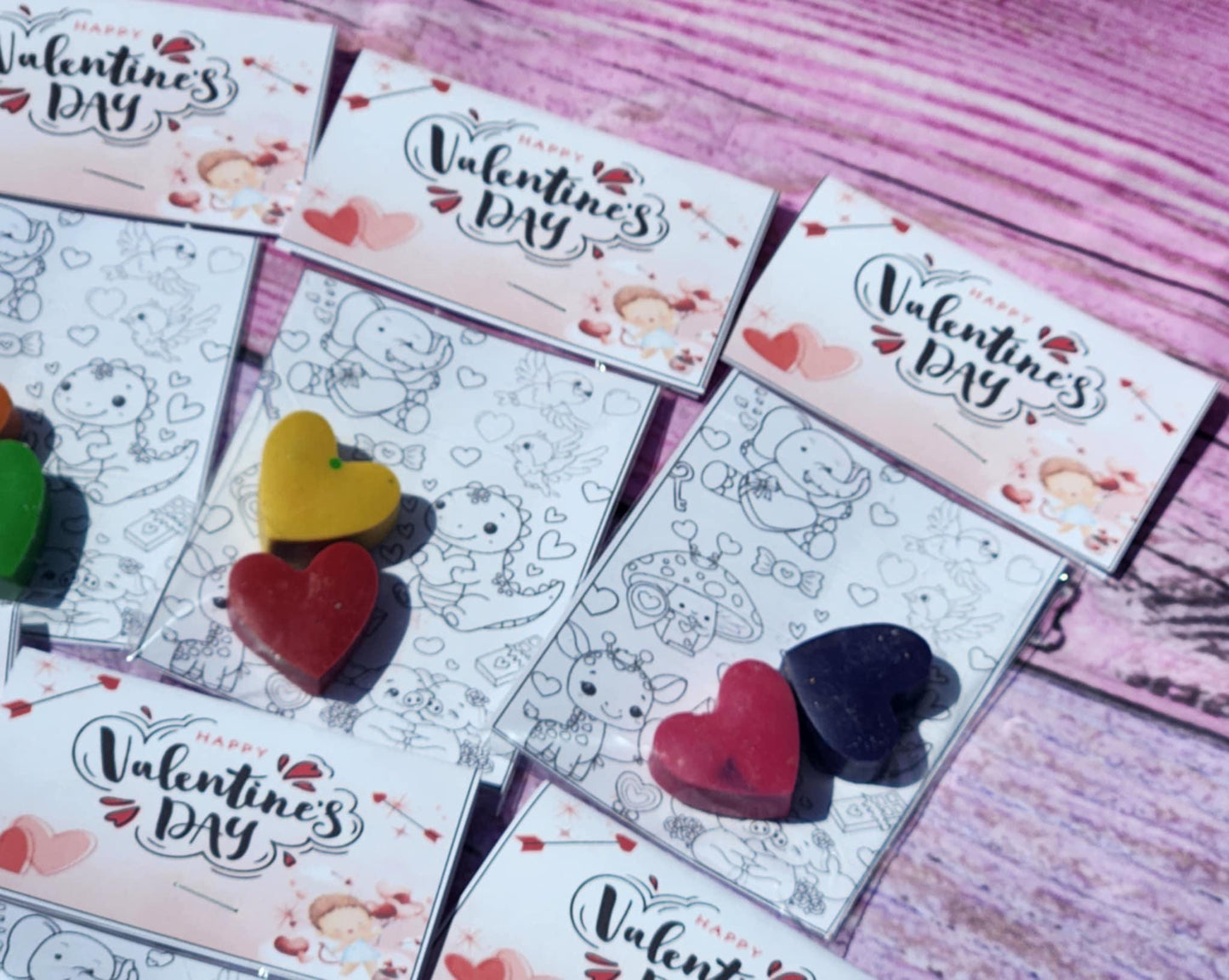 Heart Crayons Valentine's Day Coloring Kit: Classroom Favors