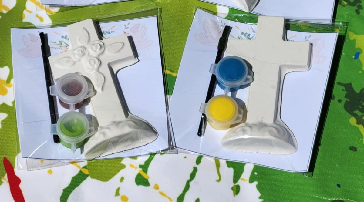 Cross Paint Kit for Kids: Religious Party Favor, DIY Craft
