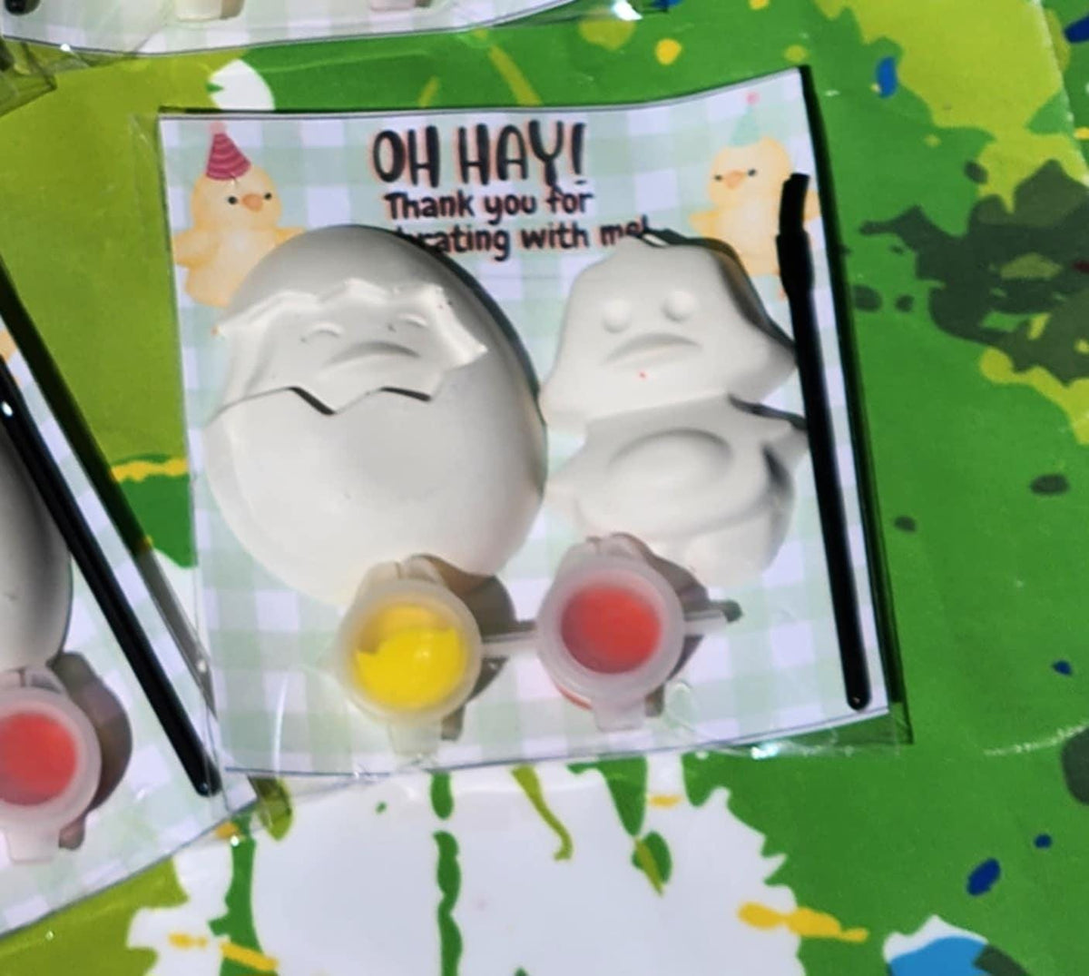 Chick & Egg Birthday Party Favor | Party Activity | Painting Kit for Kids | Non-Toxic| Birthday Party Favor | Paint Your Own Figurine