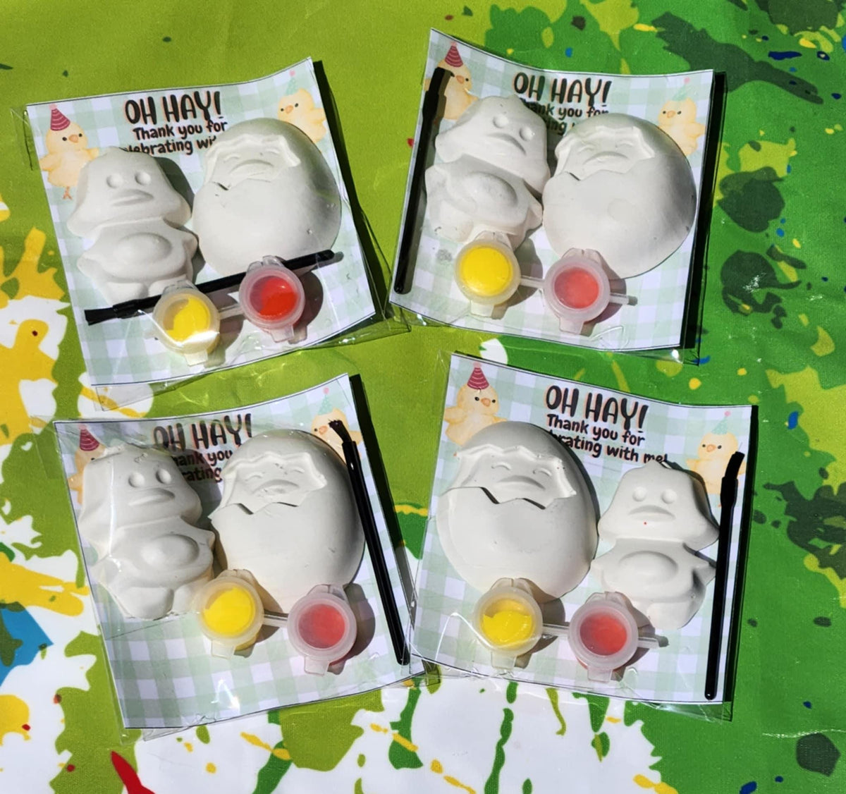 Chick & Egg Birthday Party Favor | Party Activity | Painting Kit for Kids | Non-Toxic| Birthday Party Favor | Paint Your Own Figurine