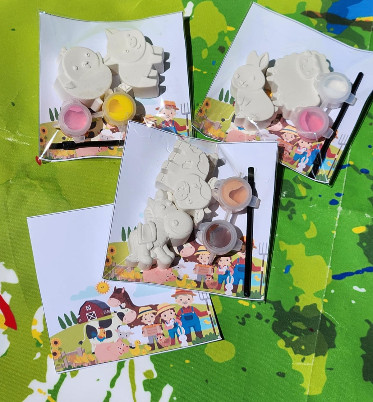 Farm Animal Plaster Paint Kit: Barnyard Birthday Party Favor