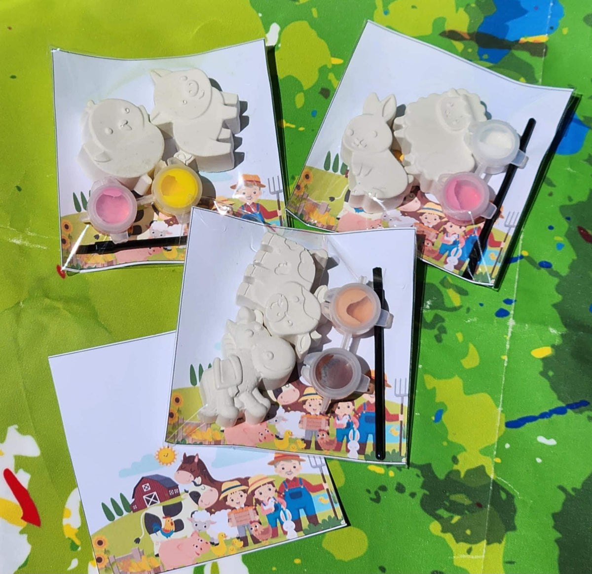 Farm Animal Plaster Paint Kit: Barnyard Birthday Party Favor