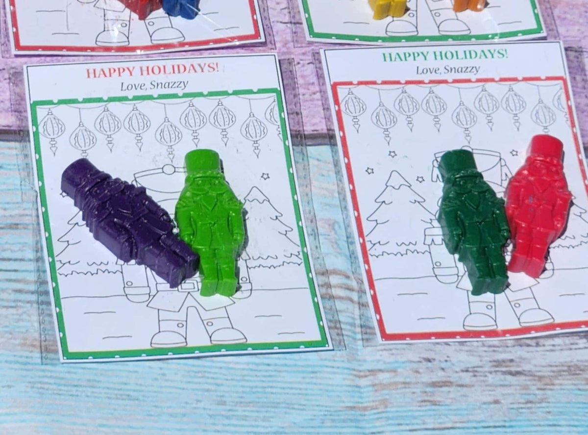 Toy Soldier Coloring Kit – Christmas Party Favors for Kids – Holiday Crayon Set – Toy Soldier Crayons – Nutcracker Party Gift Idea