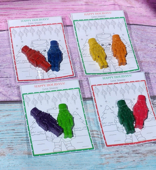Toy Soldier Coloring Kit – Christmas Party Favors for Kids – Holiday Crayon Set – Toy Soldier Crayons – Nutcracker Party Gift Idea