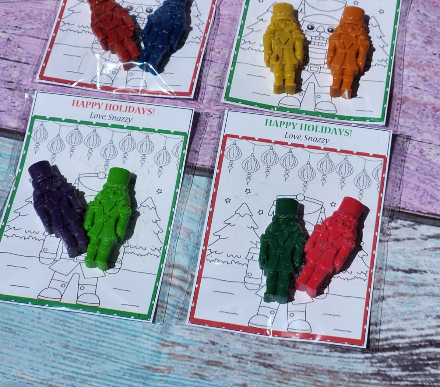 Toy Soldier Coloring Kit – Christmas Party Favors for Kids – Holiday Crayon Set – Toy Soldier Crayons – Nutcracker Party Gift Idea