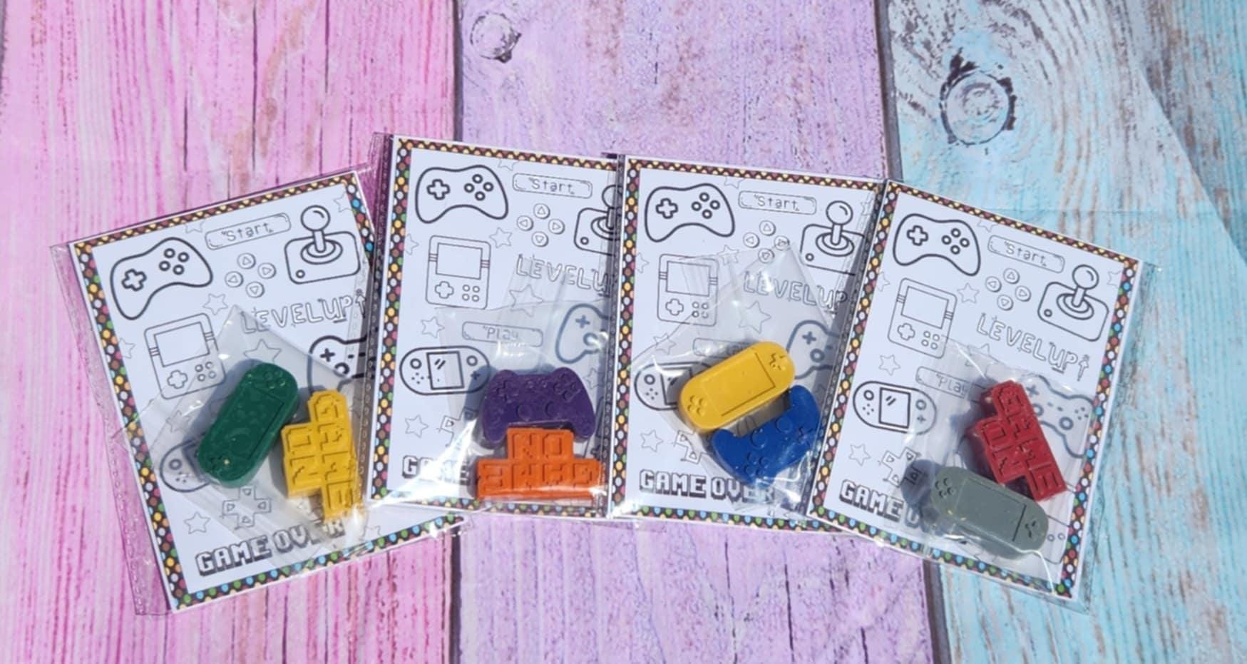 Gamer Crayon Party Favors: Video Game Birthday Gifts