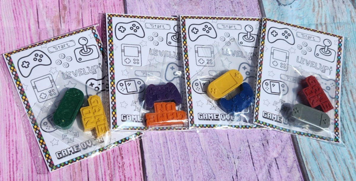 Gamer Crayon Party Favors: Video Game Birthday Gifts