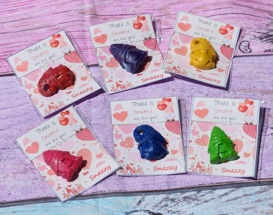 Gnome Valentine Crayon Card: Non-Candy Classroom Favor