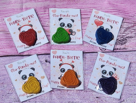 Panda Valentines Day Cards: Personalized Classroom Gifts with Crayon
