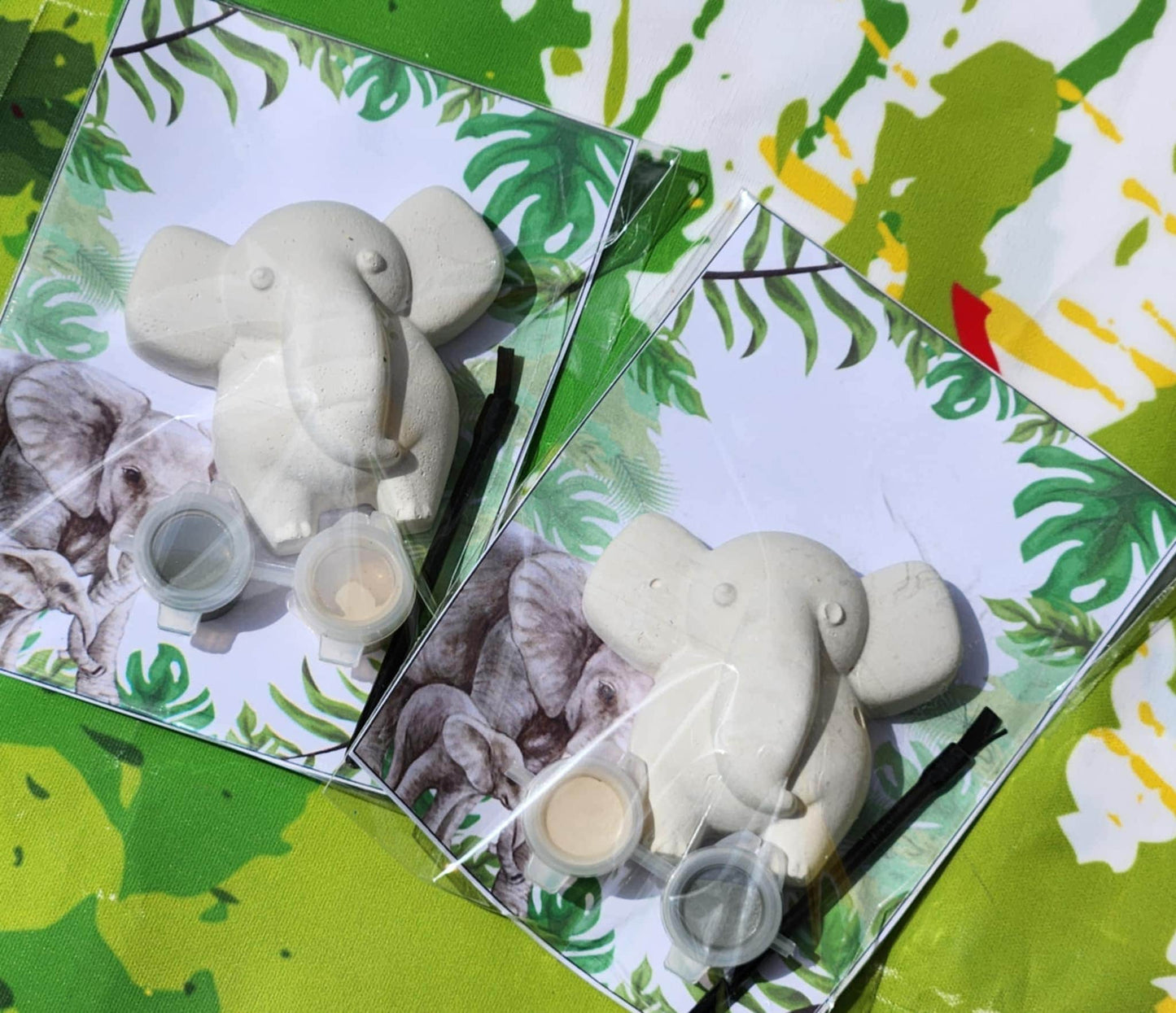 Elephant Plaster Painting Kit: Non-Toxic Kids Craft, Party Favor
