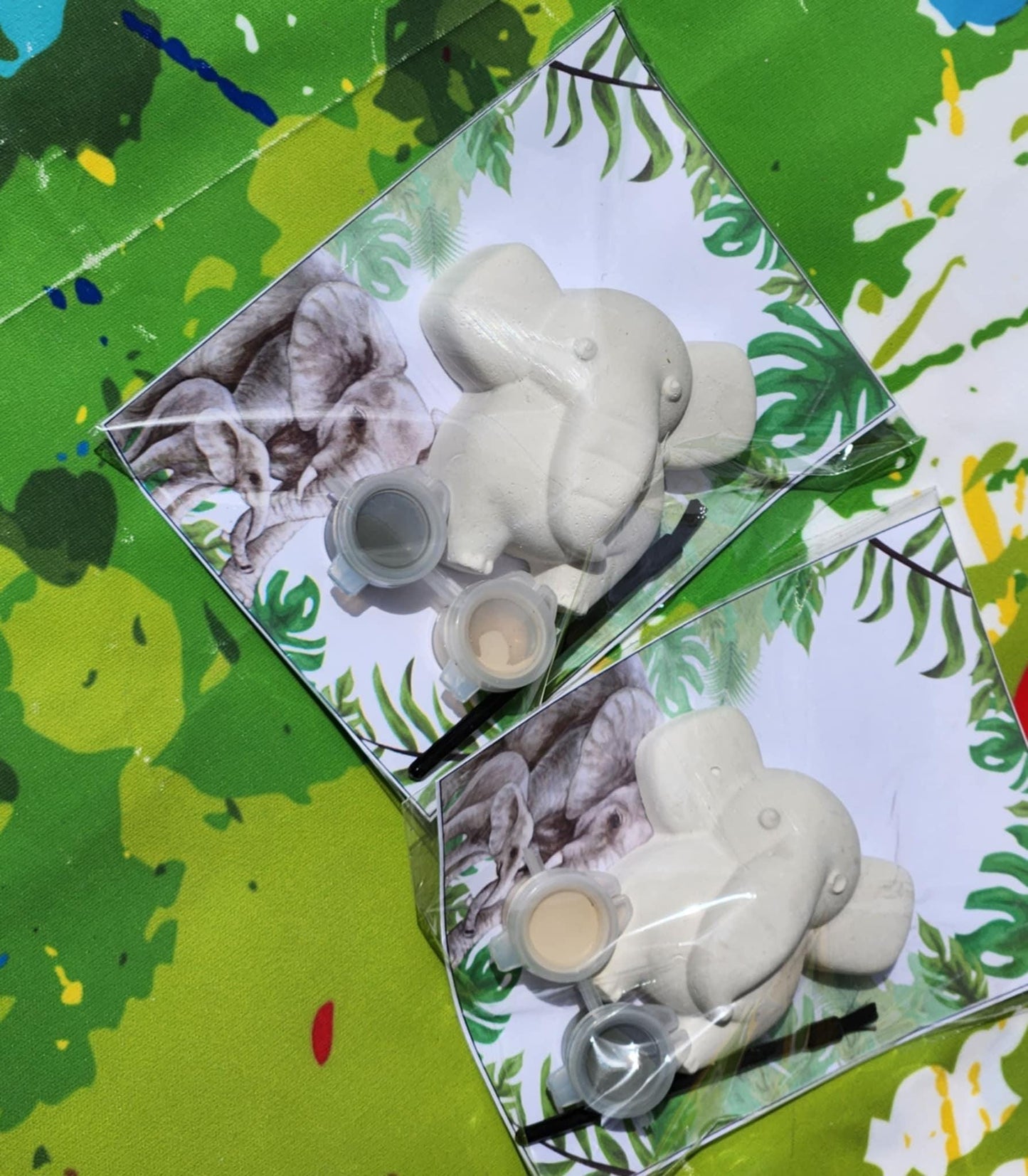 Elephant Plaster Painting Kit: Non-Toxic Kids Craft, Party Favor