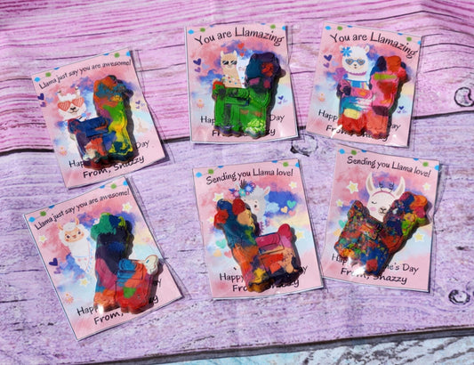 Llama Valentines Day Cards l Valentines Day Cards Llama l Llama Crayons l Valentine's Day gift for Kids l Kids Valetines Day Cards