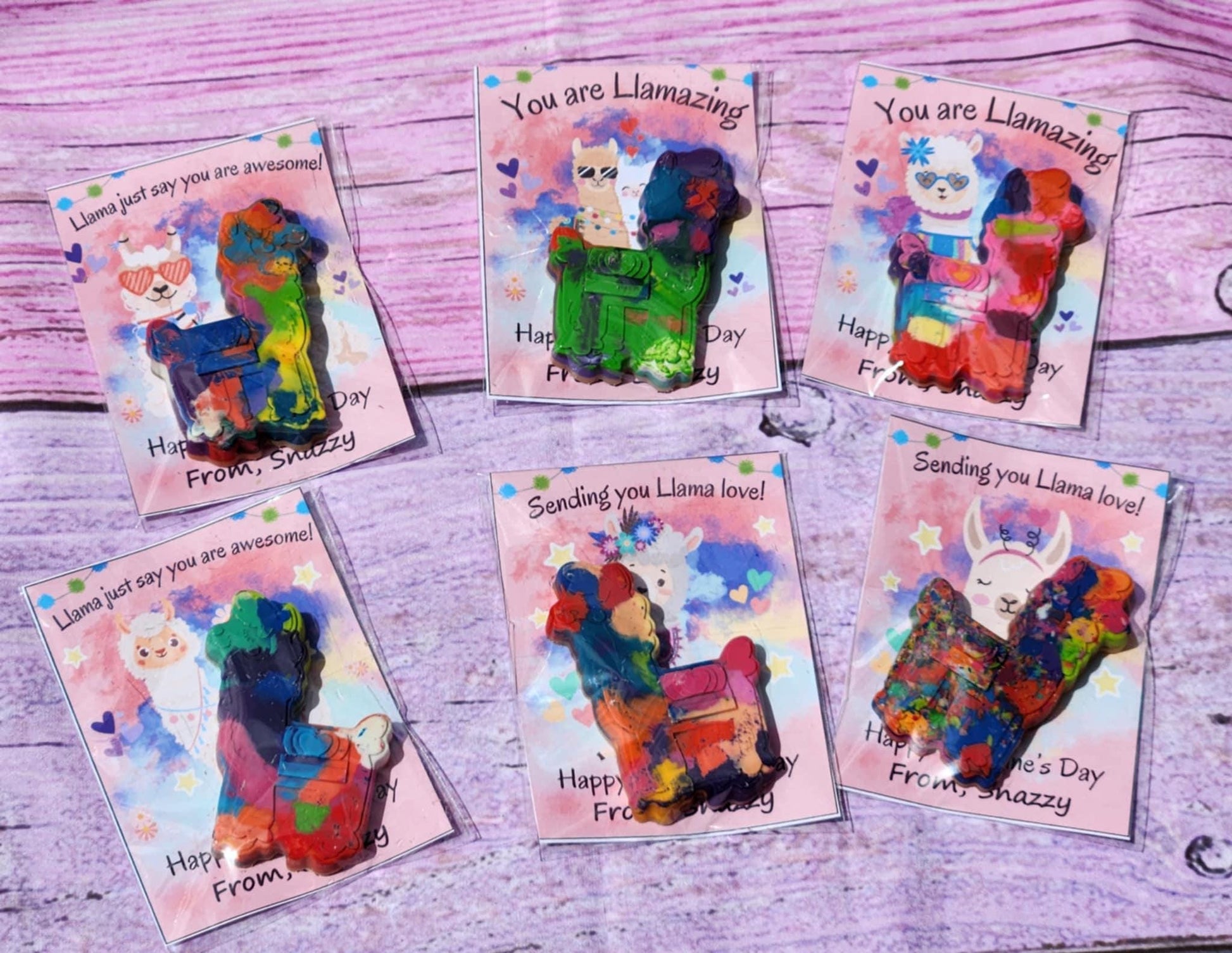 Llama Valentines Day Cards l Valentines Day Cards Llama l Llama Crayons l Valentine's Day gift for Kids l Kids Valetines Day Cards