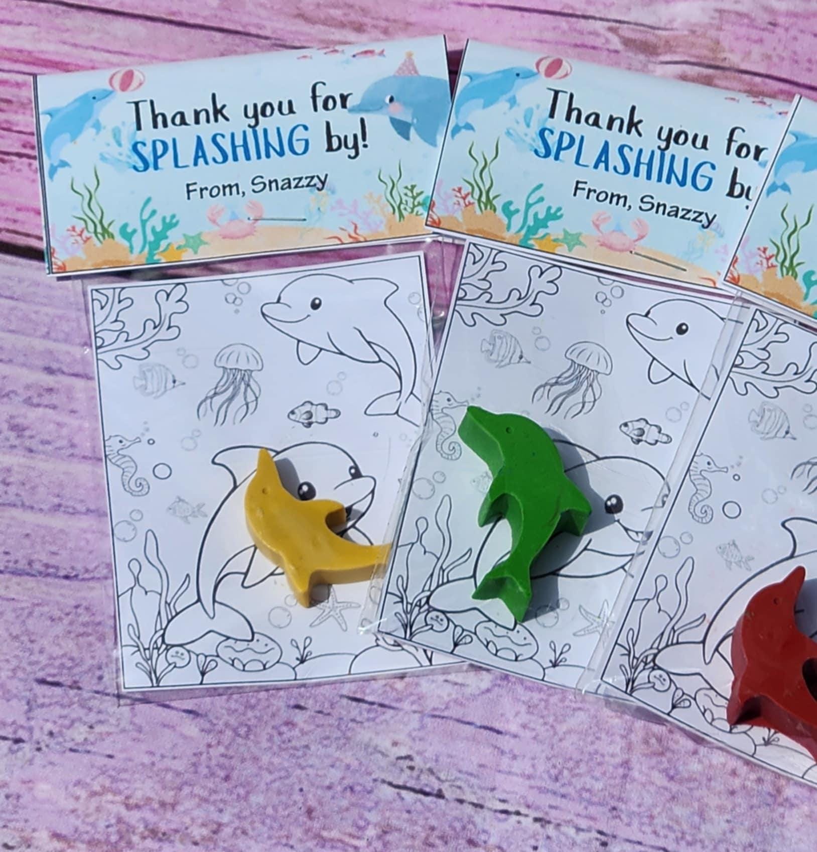 Dolphin Coloring Kit: Handmade Crayon Party Favors