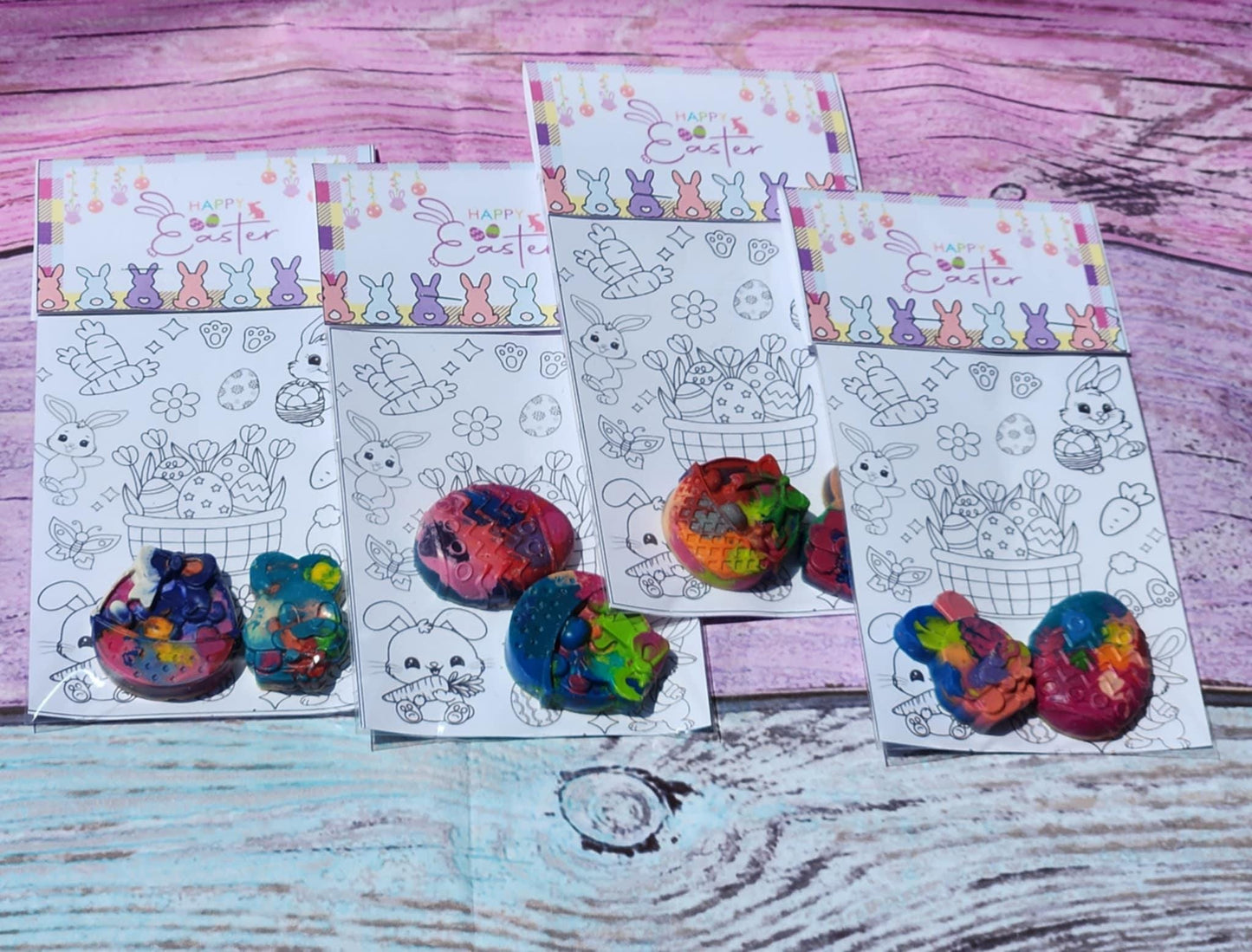 Easter Crayon Coloring Kit – Non-Toxic Crayons & Easter Activity for Kids | Easter Basket Filler | Easter Party Favor | Classroom Gift