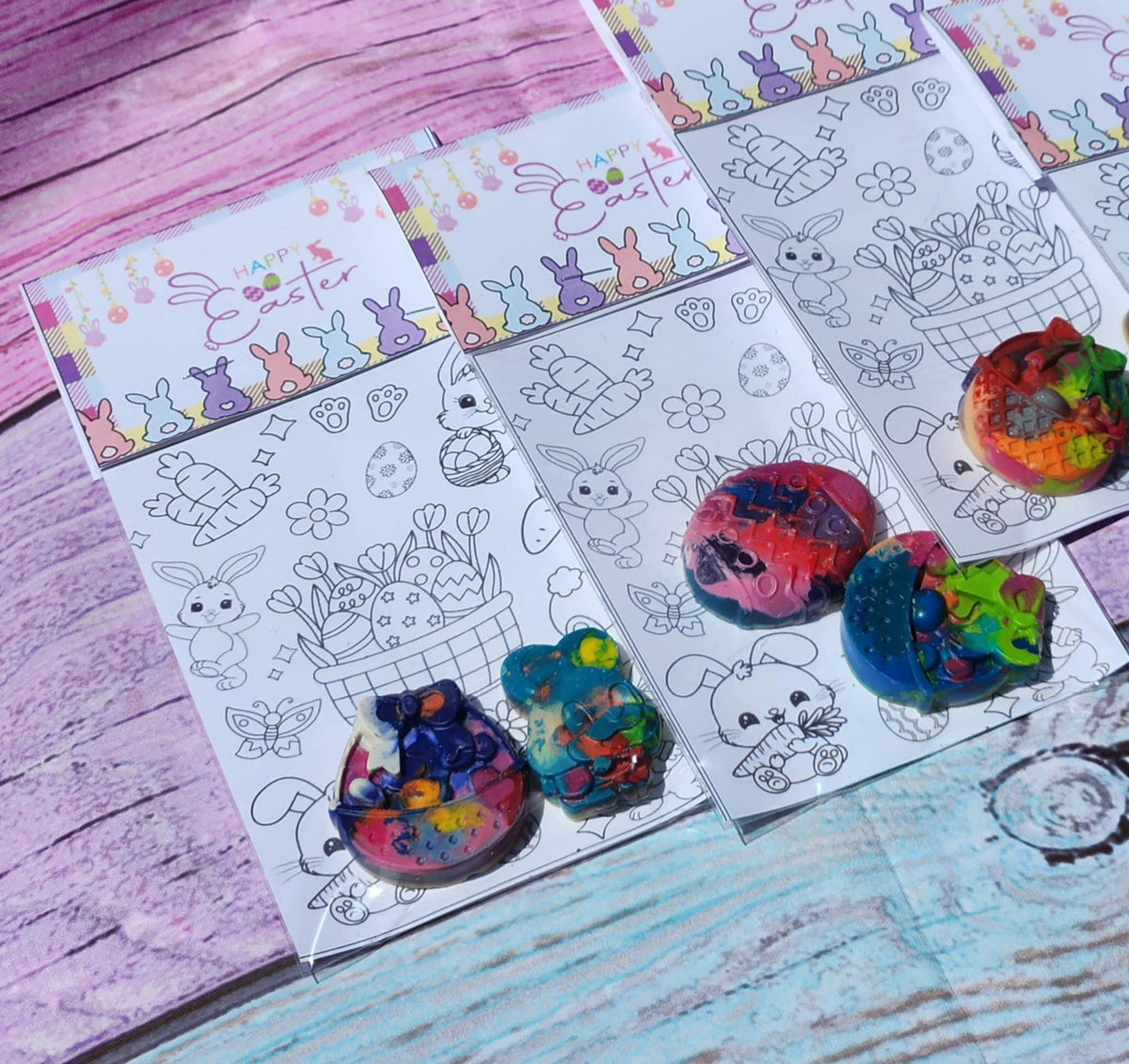 Easter Crayon Coloring Kit – Non-Toxic Crayons & Easter Activity for Kids | Easter Basket Filler | Easter Party Favor | Classroom Gift