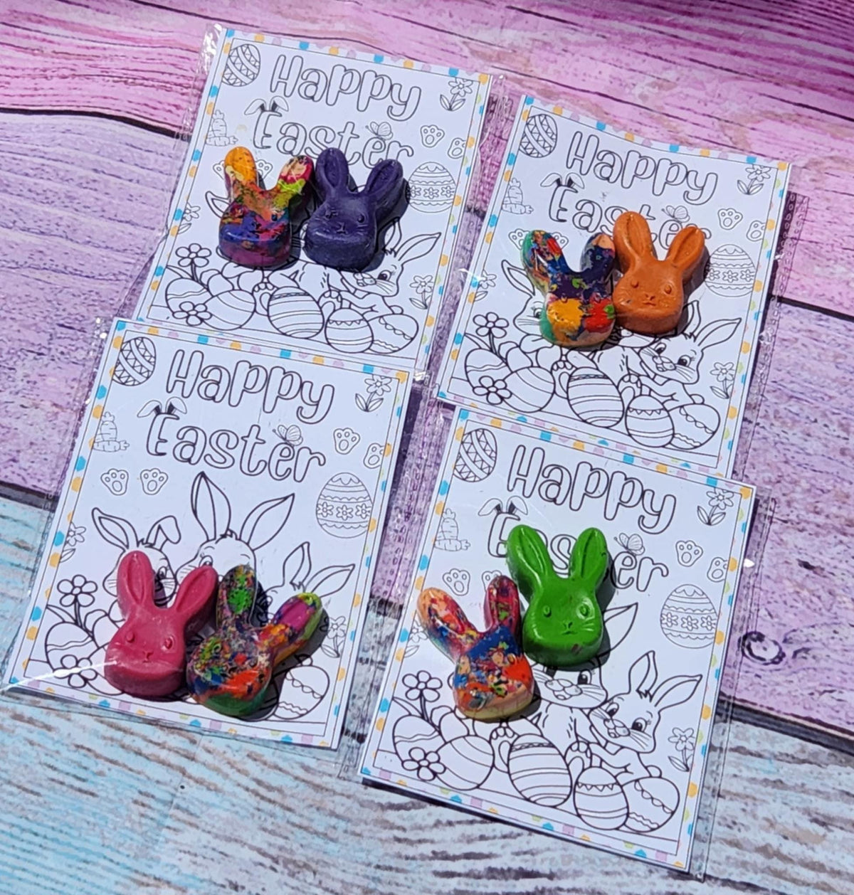 Easter Bunny Coloring Kit | Easter Basket Gifts | Non-Candy Easter Favors | Bunny Crayons | Easter Party Favor | Kids Art Activity