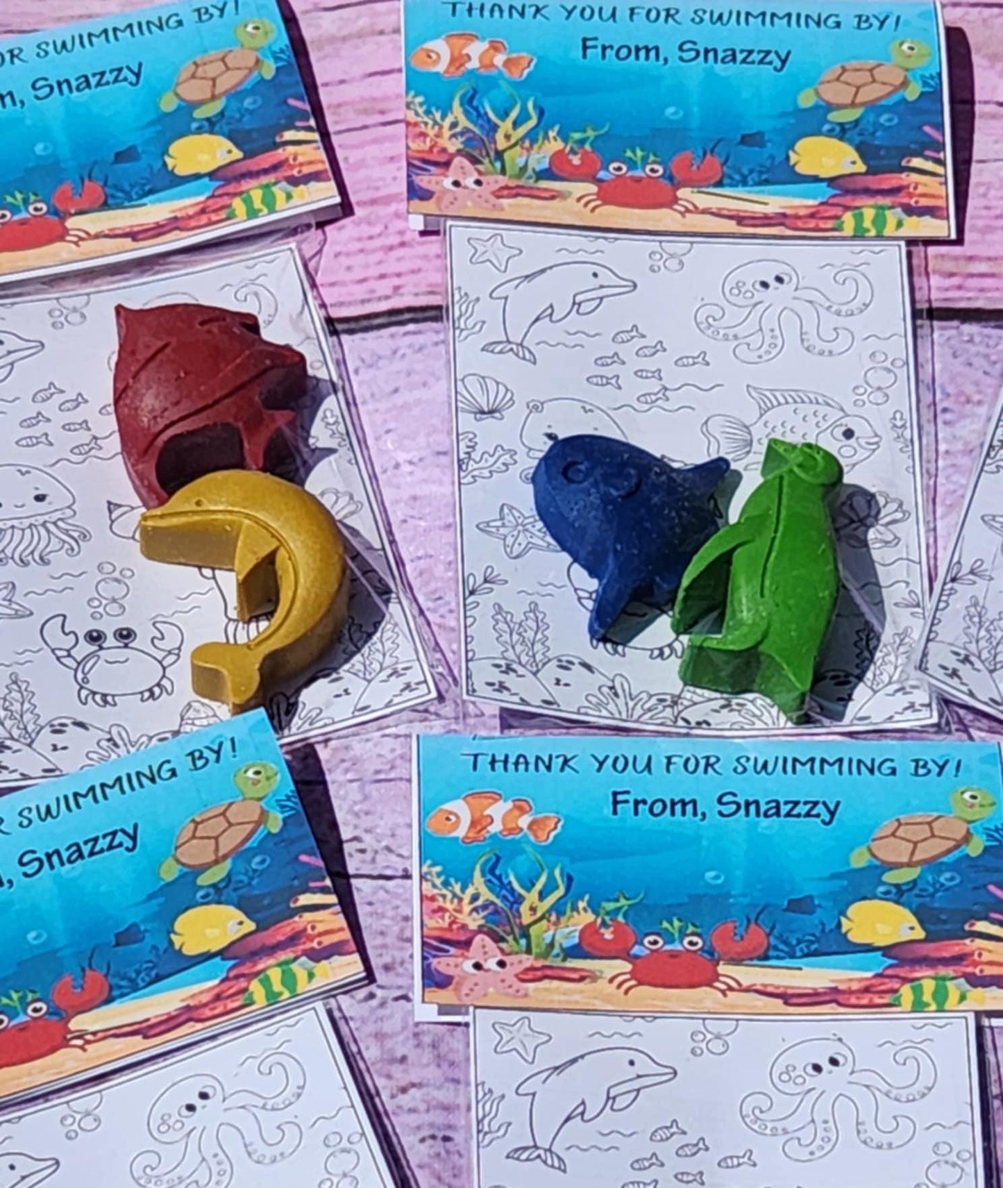Ocean Party Favor: Under the Sea Crayon Coloring Kit