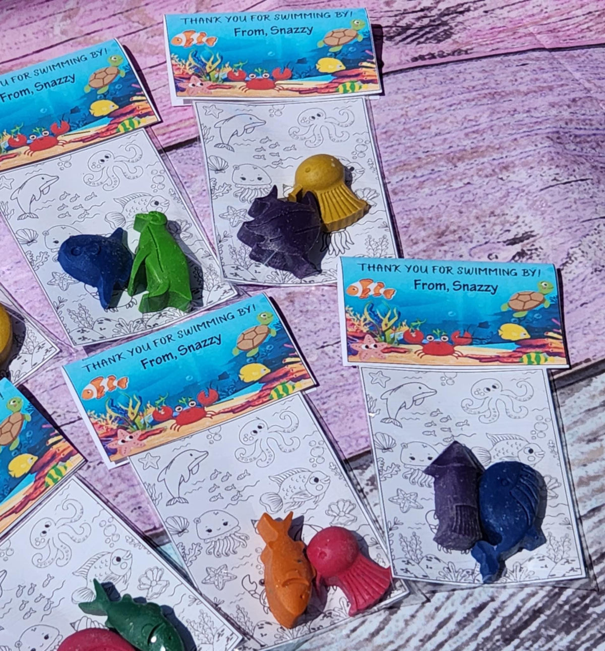 Ocean Party Favor: Under the Sea Crayon Coloring Kit
