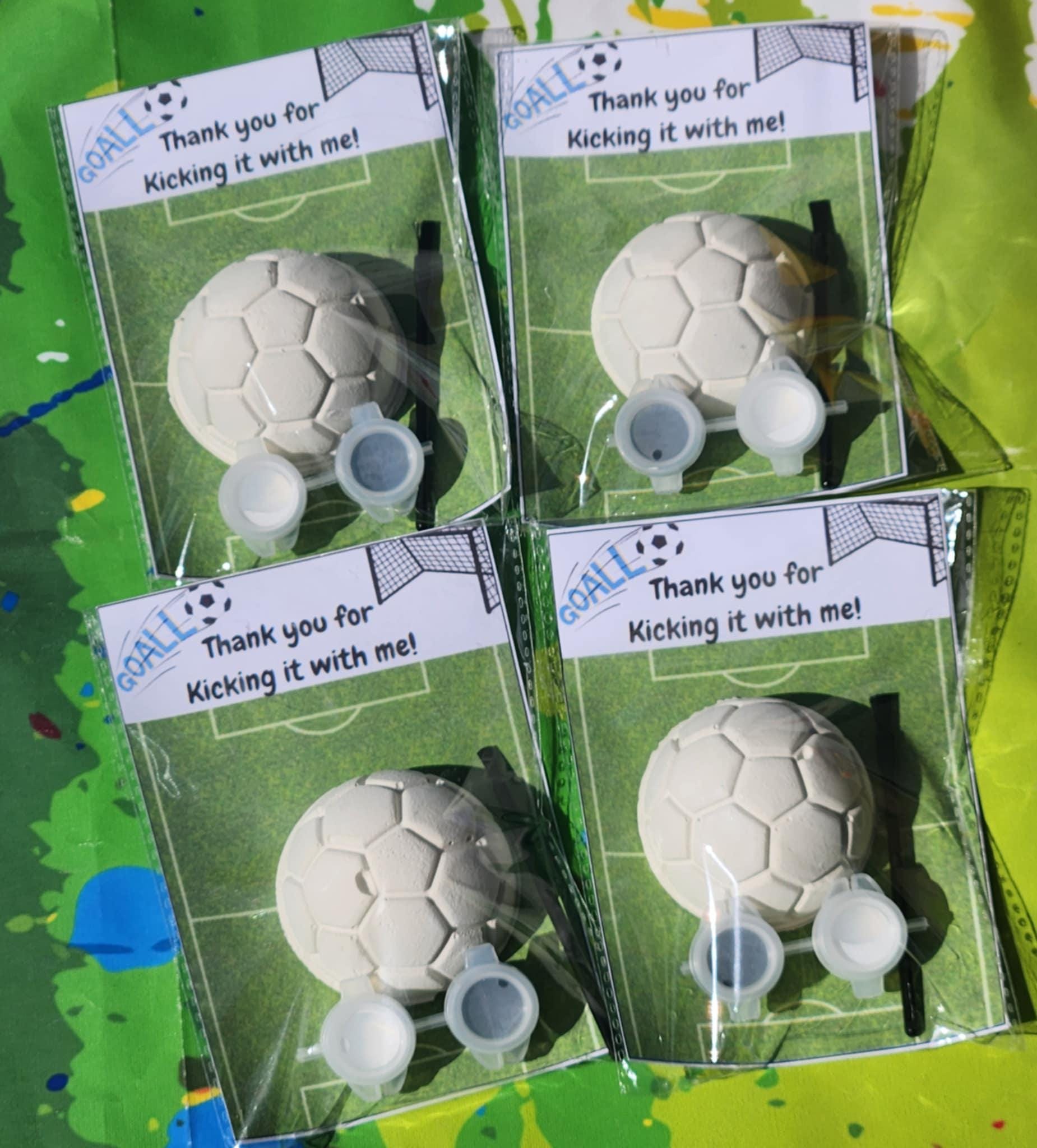 Soccer Ball Plaster Paint Kits for Kids | Sports Birthday Party Favor | DIY Paint Activity | Non-Toxic Kids Craft | Team Party Gifts
