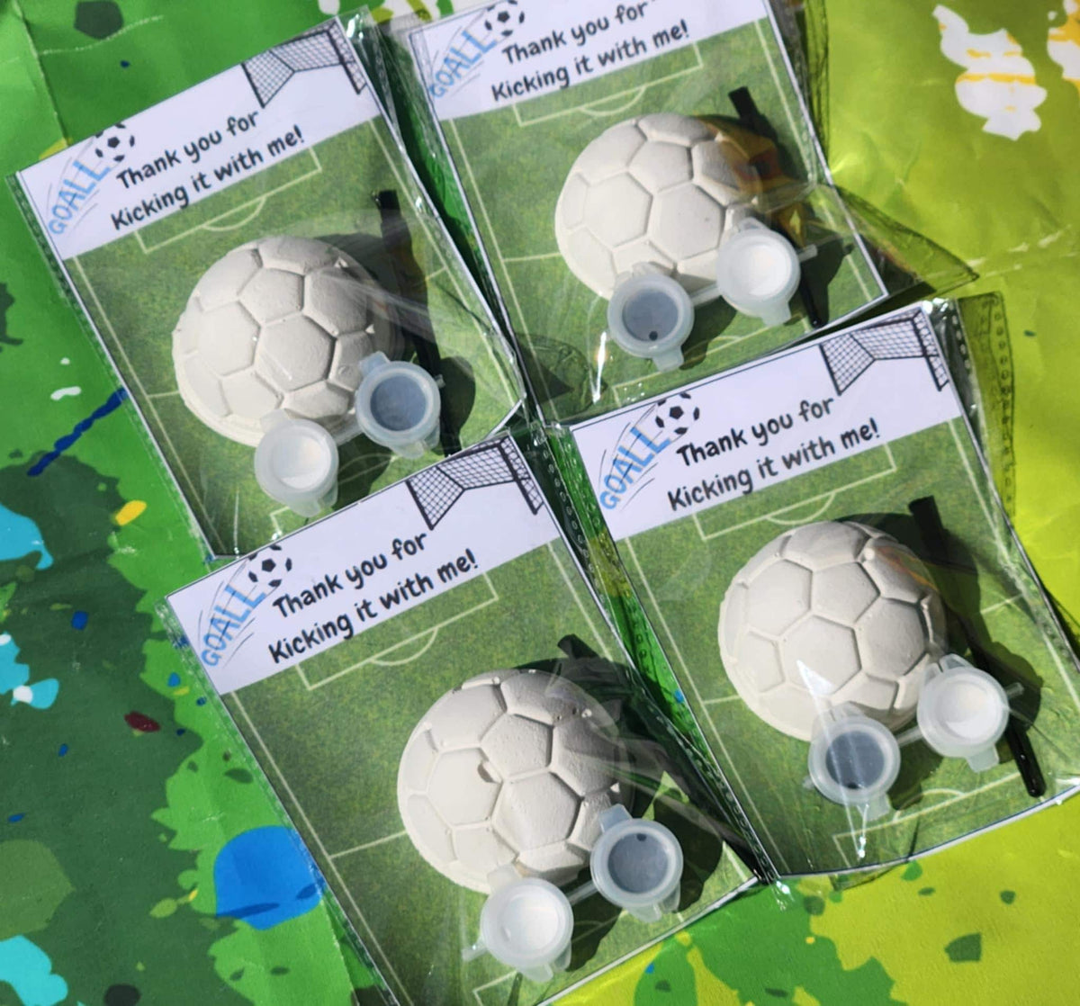 Soccer Ball Plaster Paint Kits for Kids | Sports Birthday Party Favor | DIY Paint Activity | Non-Toxic Kids Craft | Team Party Gifts