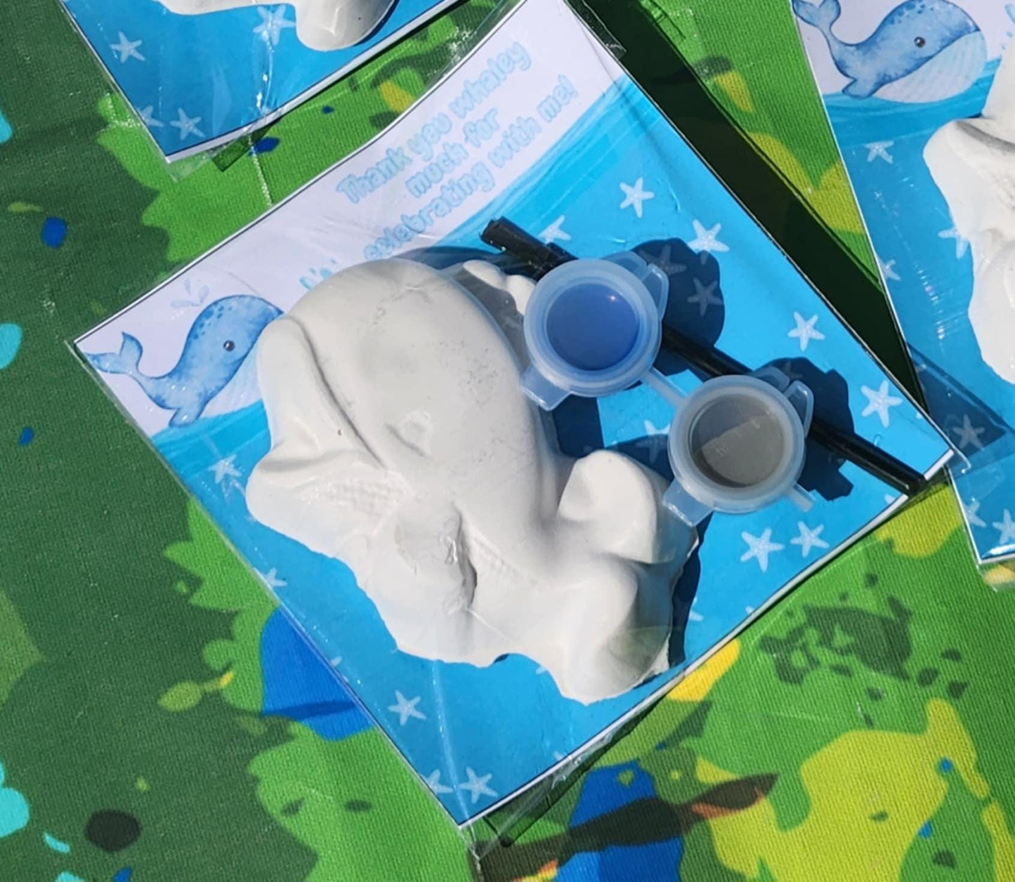 Whale Plaster Paint Kits for Kids | Ocean Party Favor | DIY Painting Activity | Under the Sea Birthday Gift | Non-Toxic Kids Craft Kit