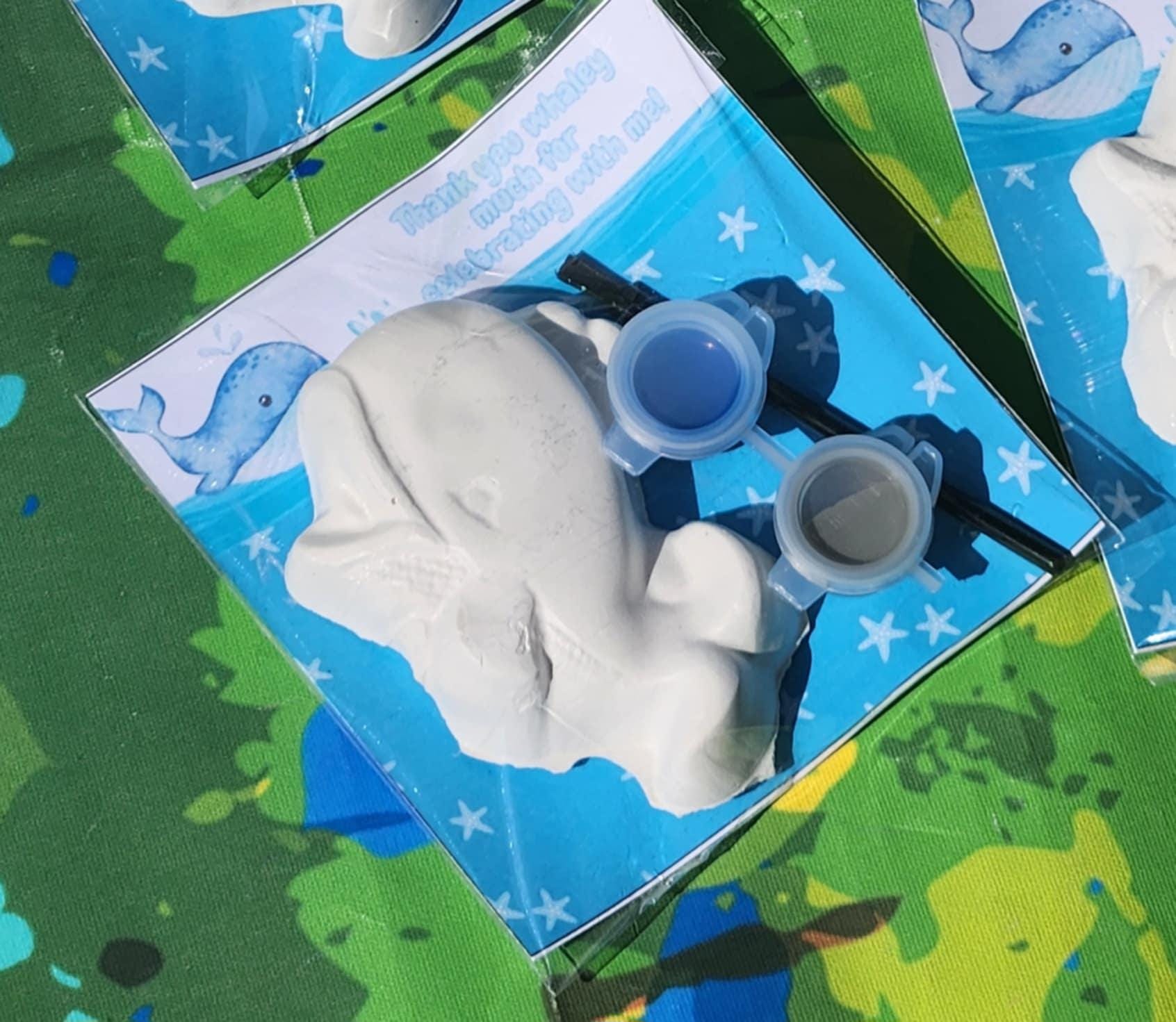 Whale Plaster Paint Kits for Kids | Ocean Party Favor | DIY Painting Activity | Under the Sea Birthday Gift | Non-Toxic Kids Craft Kit