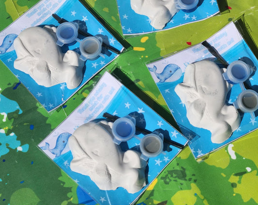 Whale Plaster Paint Kits for Kids | Ocean Party Favor | DIY Painting Activity | Under the Sea Birthday Gift | Non-Toxic Kids Craft Kit