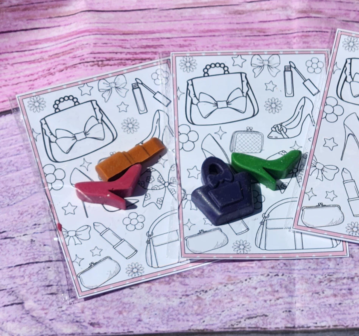 Fashion Crayon Party Favors: Girly Makeup Theme, Mini Coloring Kits