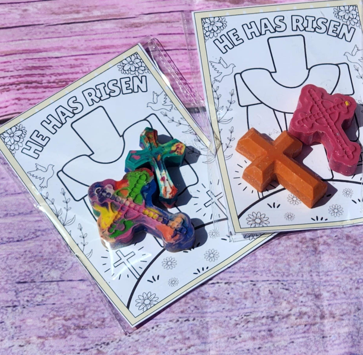 Religious Coloring Kit: Cross Crayons, Easter Party Favors