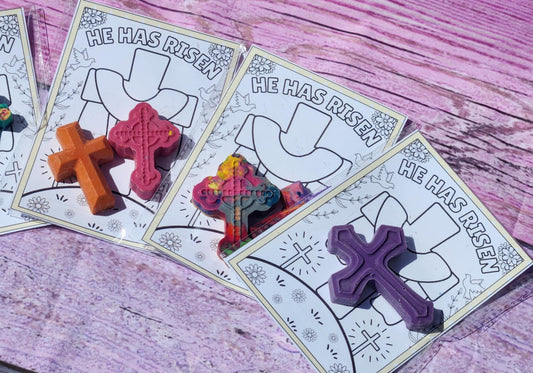 Religious Coloring Kit: Cross Crayons, Easter Party Favors