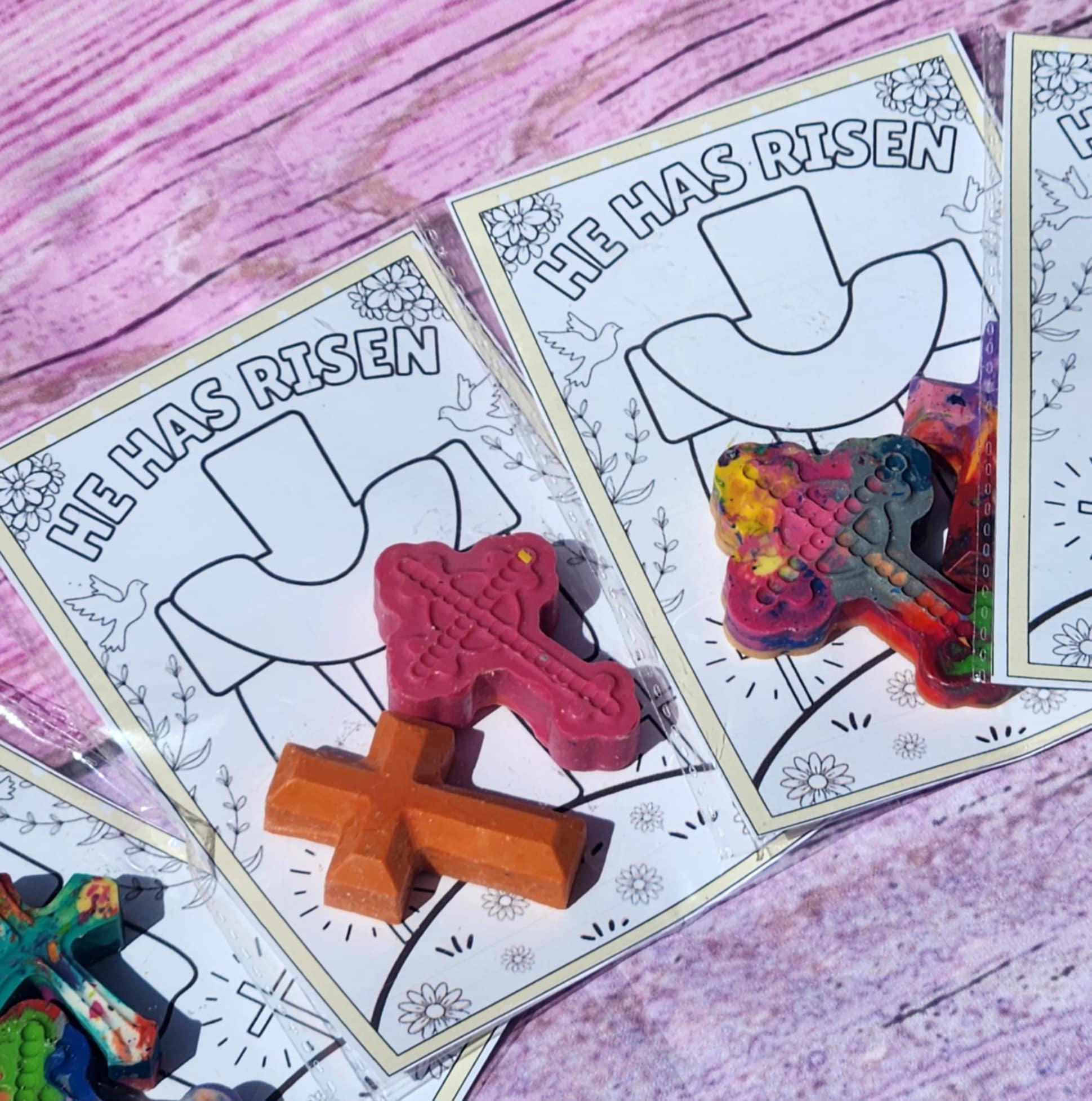Religious Coloring Kit: Cross Crayons, Easter Party Favors