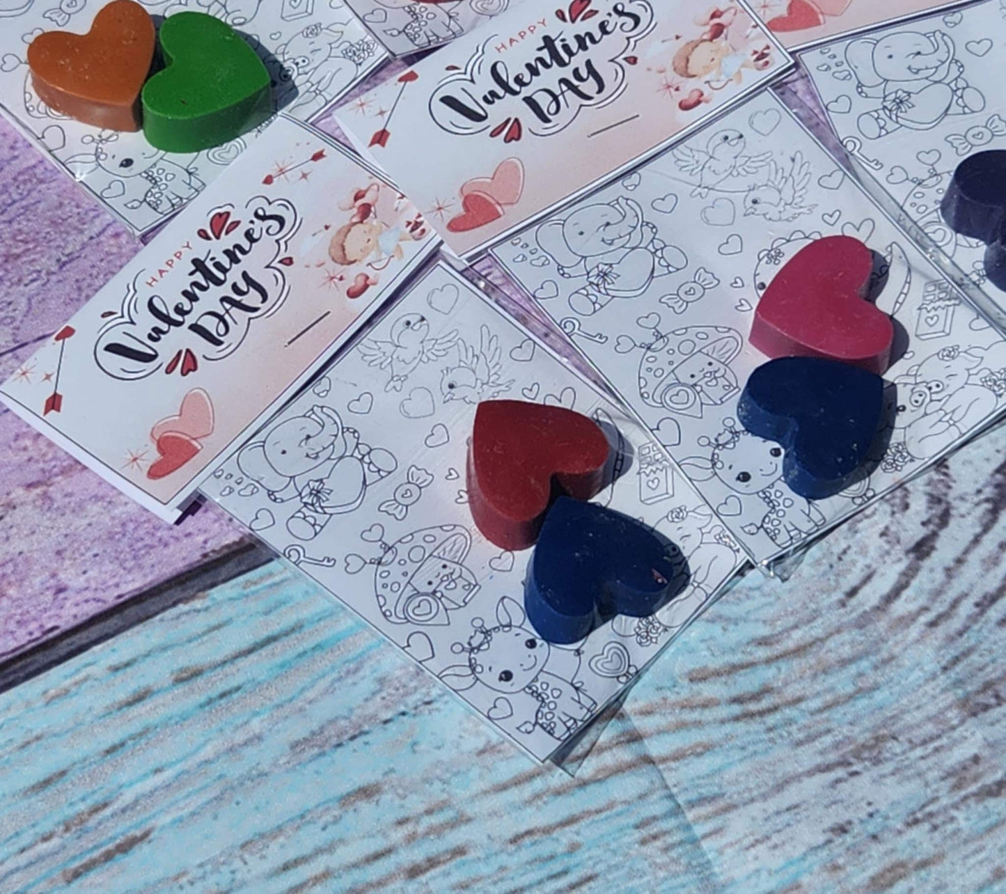 Heart Crayons Valentine's Day Coloring Kit: Classroom Favors