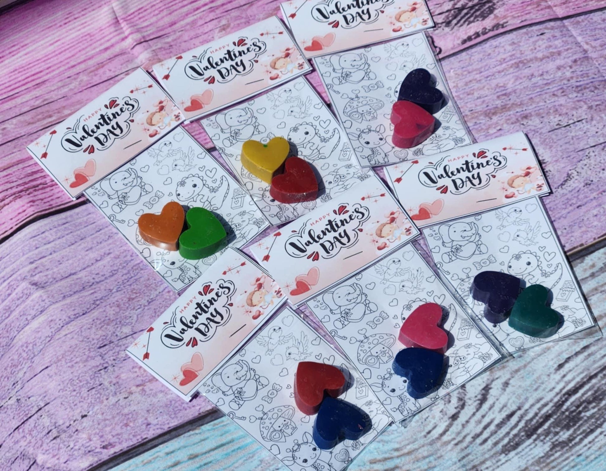 Heart Crayons Valentine's Day Coloring Kit: Classroom Favors