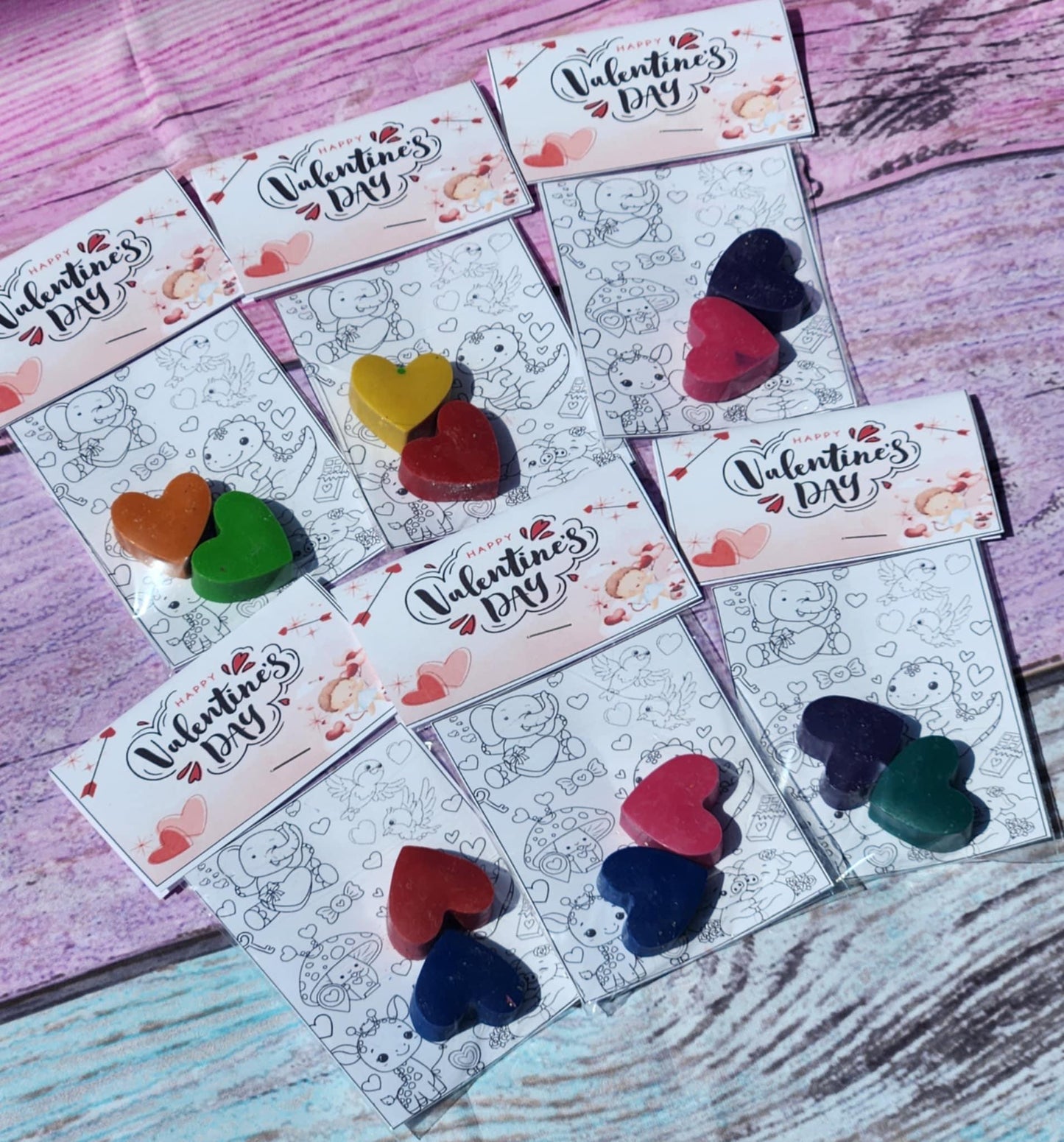Heart Crayons Valentine's Day Coloring Kit: Classroom Favors