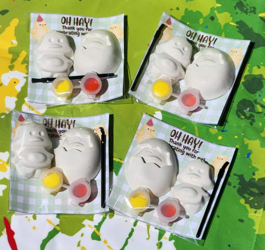 Chick & Egg Birthday Party Favor | Party Activity | Painting Kit for Kids | Non-Toxic| Birthday Party Favor | Paint Your Own Figurine