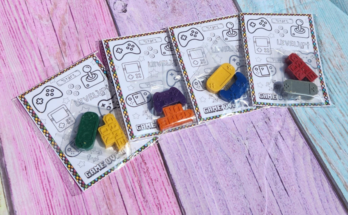 Gamer Crayon Party Favors: Video Game Birthday Gifts