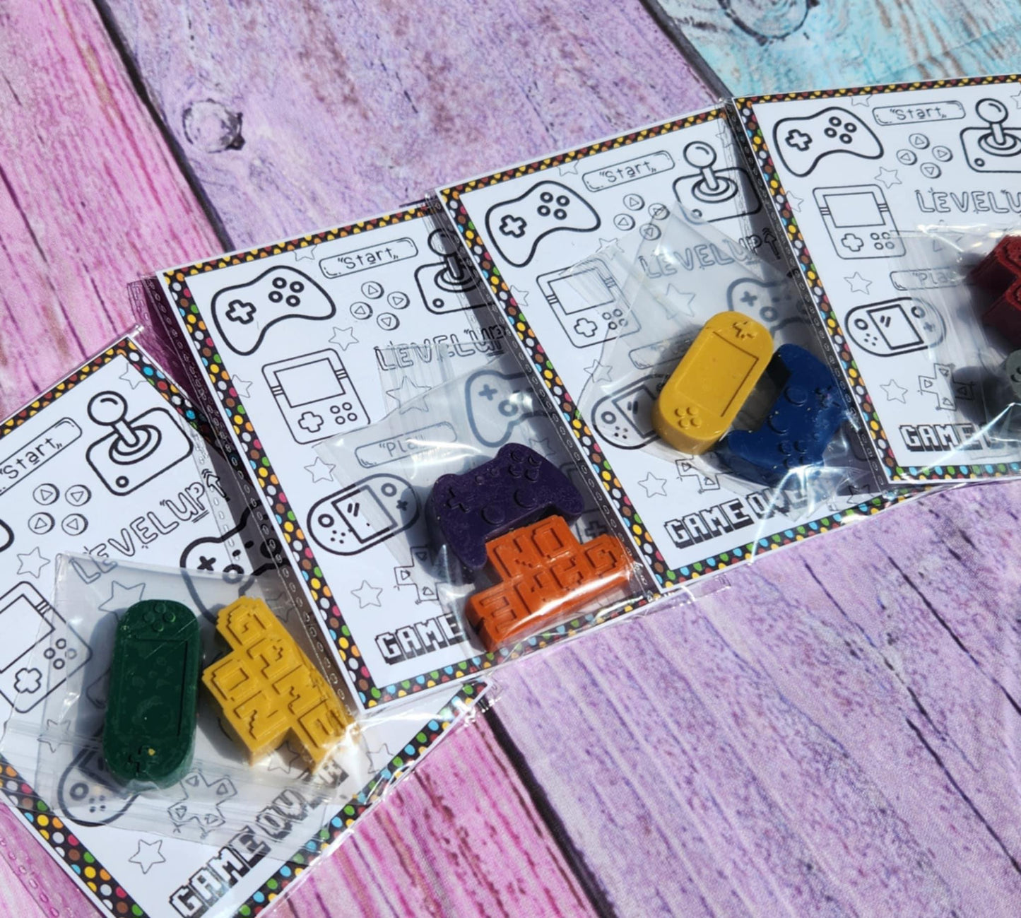 Gamer Crayon Party Favors: Video Game Birthday Gifts