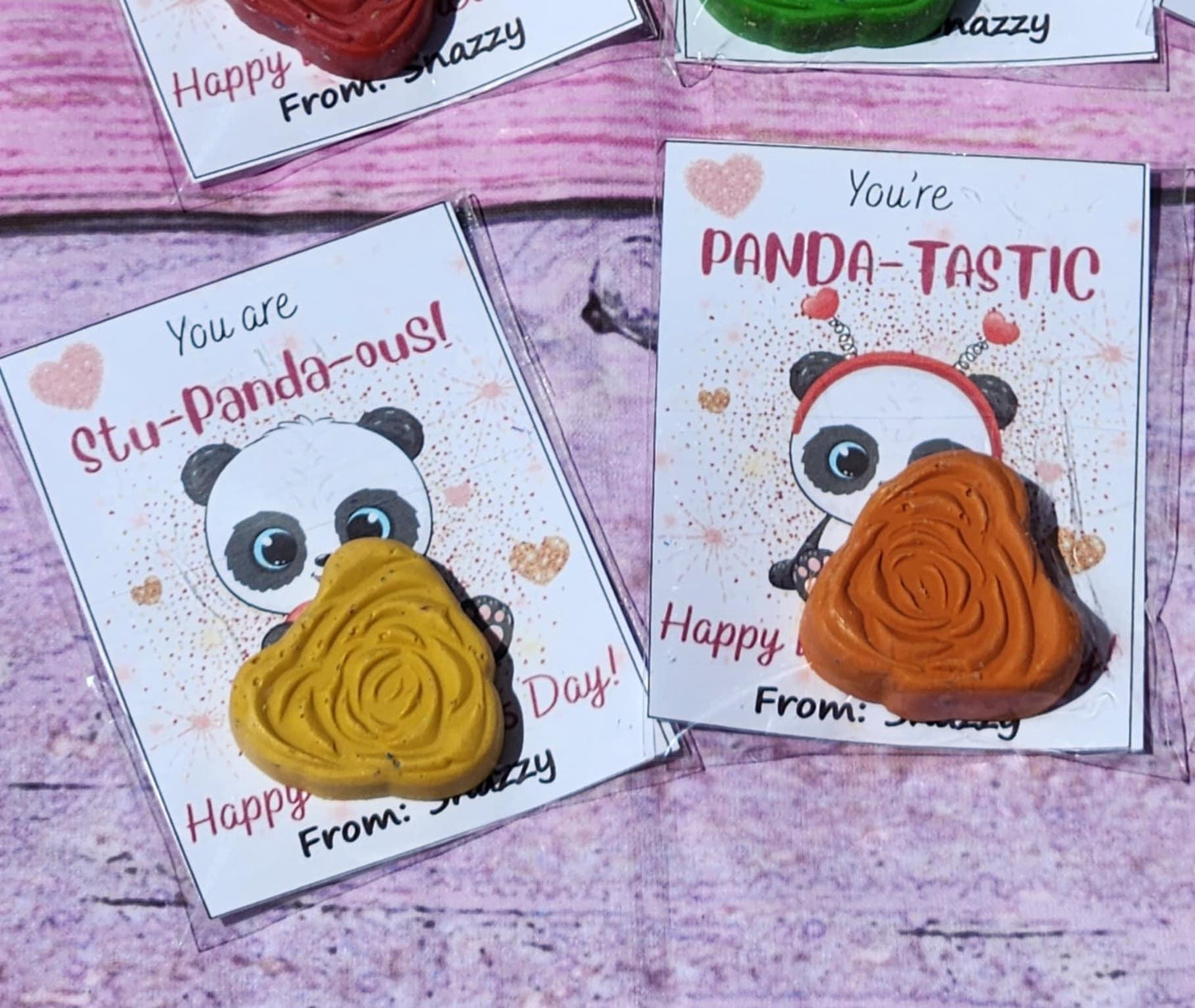 Panda Valentines Day Cards: Personalized Classroom Gifts with Crayon