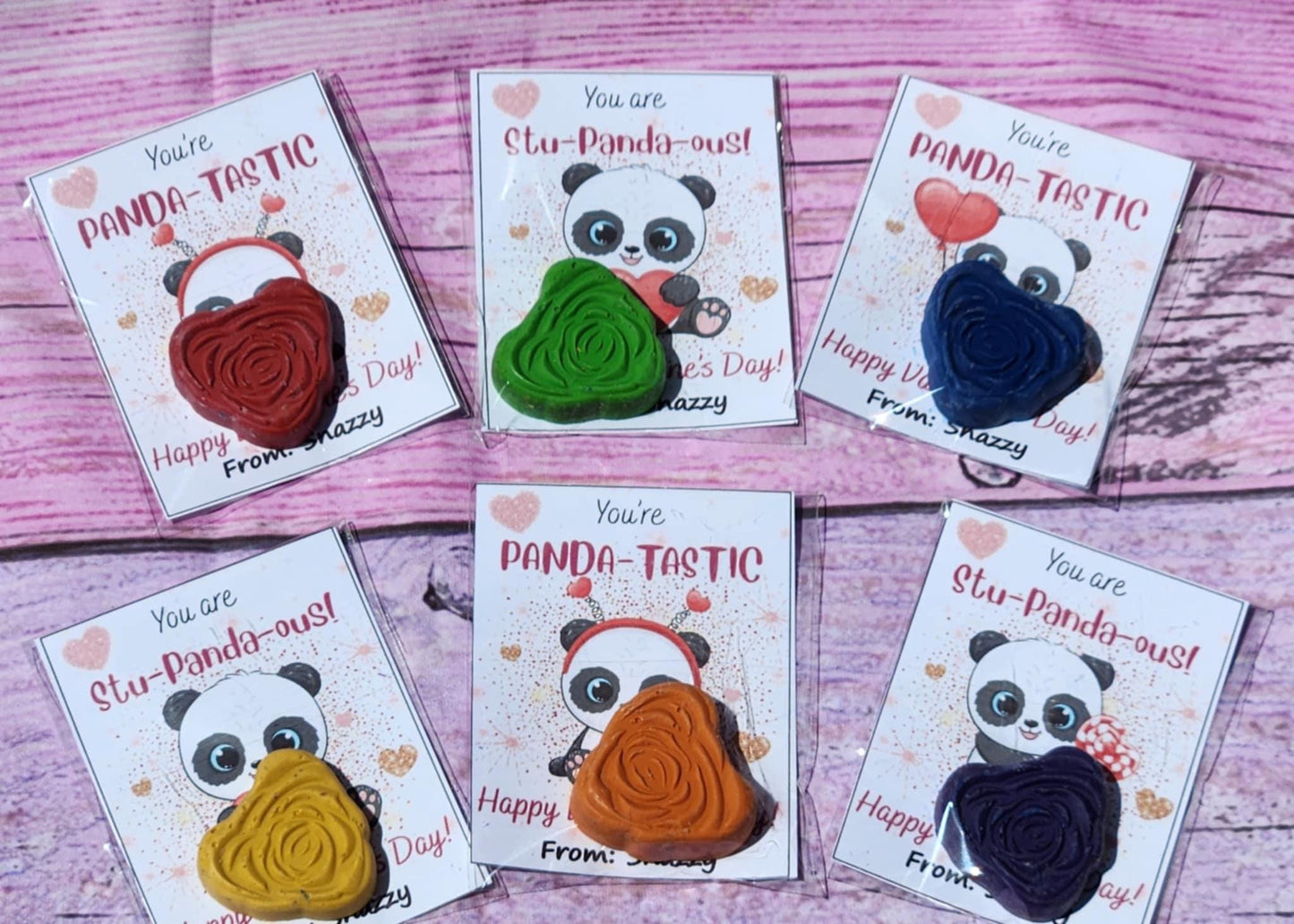 Panda Valentines Day Cards: Personalized Classroom Gifts with Crayon