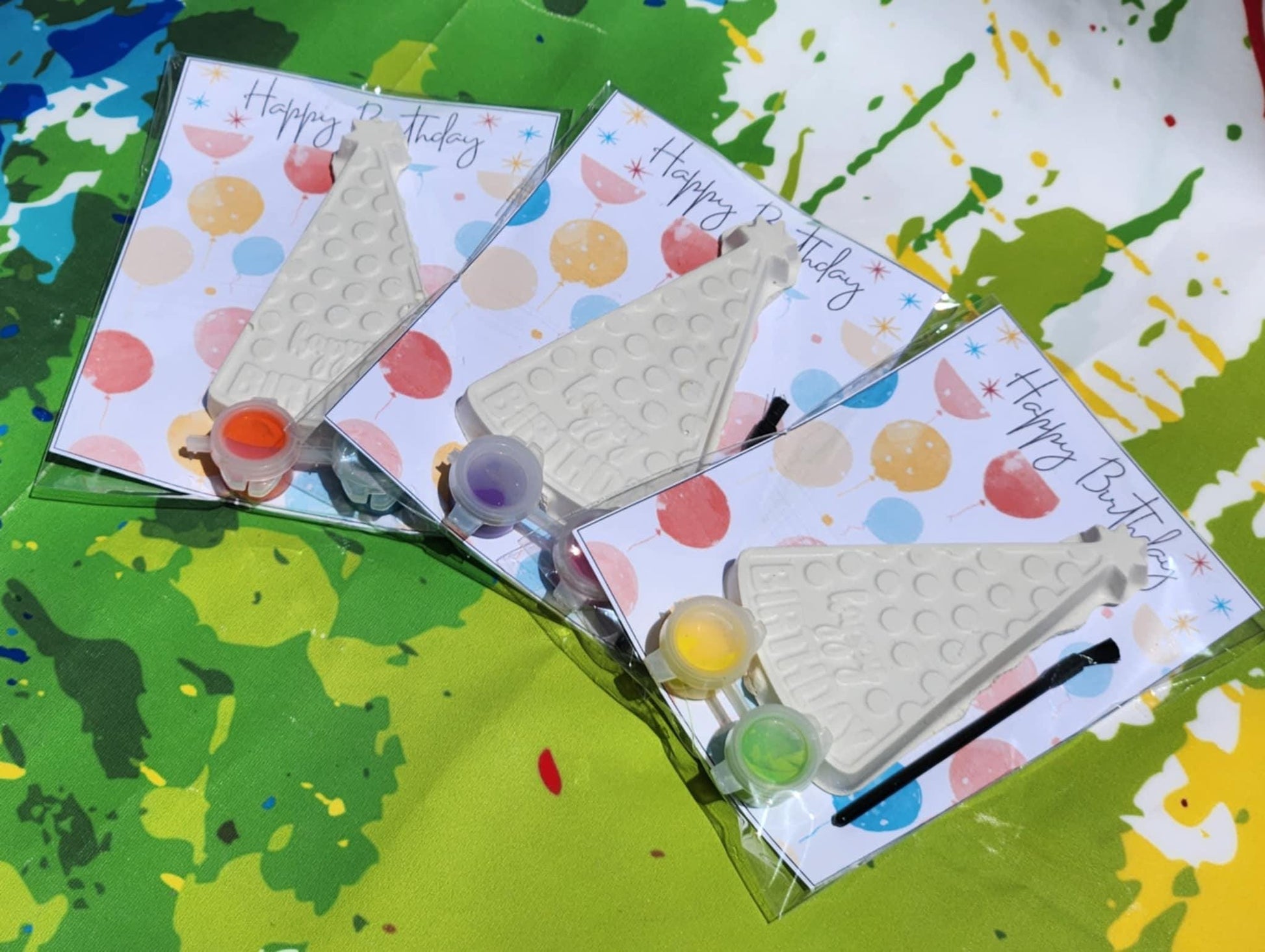 Birthday Hat Plaster Paint Kit: Kids Party Favors, DIY Craft