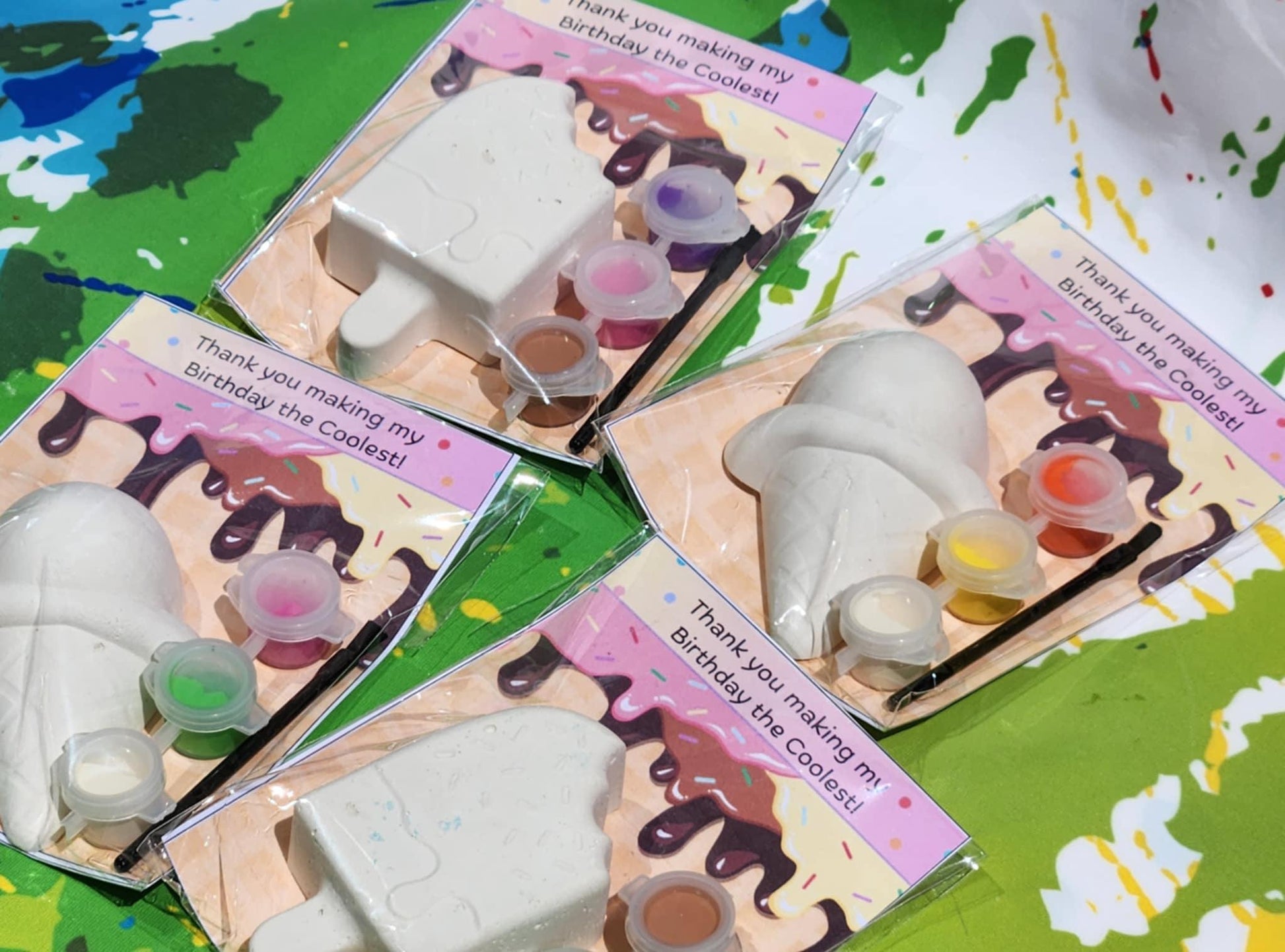 Ice Cream Paint Your Own Kit | DIY Party Favor | Kids Birthday Craft | Summer Party Activity | Gift Alternative | Party Favors