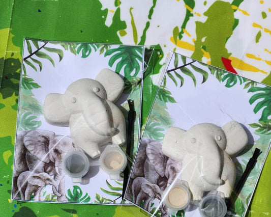 Elephant Plaster Painting Kit: Non-Toxic Kids Craft, Party Favor