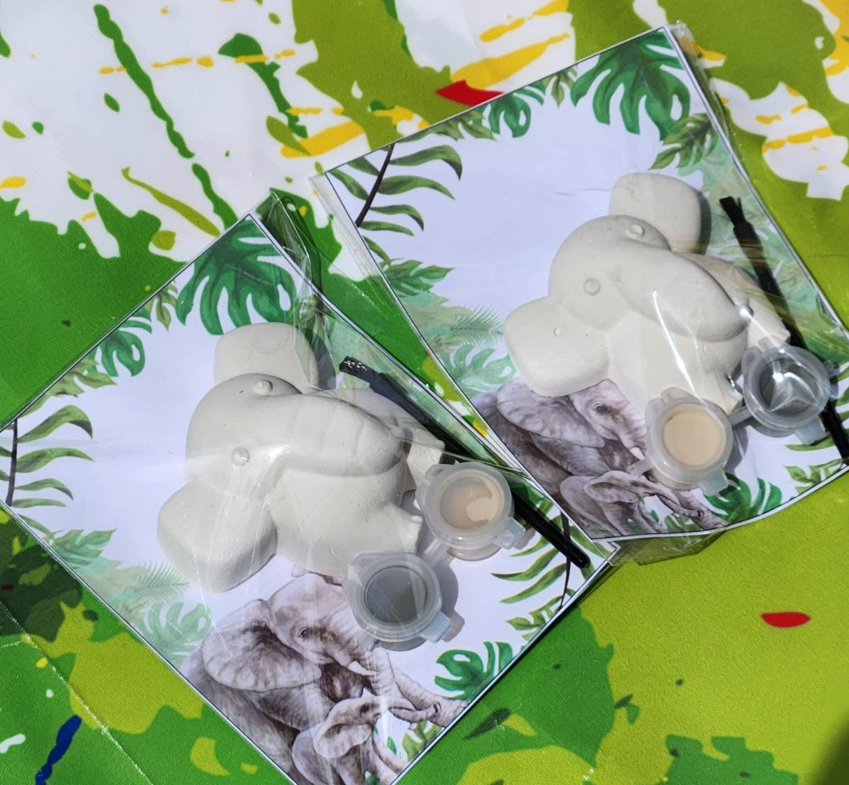 Elephant Plaster Painting Kit: Non-Toxic Kids Craft, Party Favor