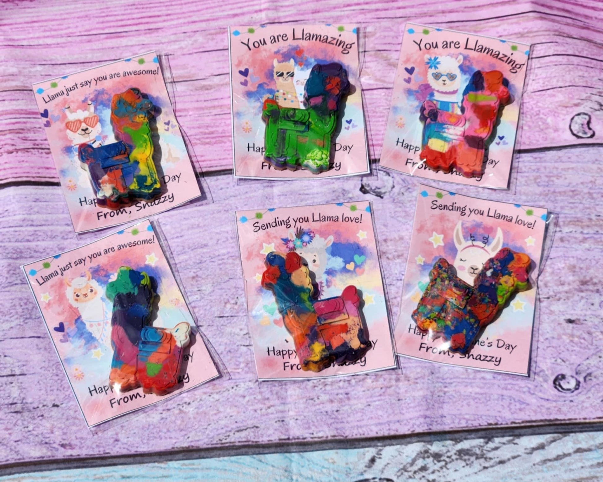 Llama Valentines Day Cards l Valentines Day Cards Llama l Llama Crayons l Valentine's Day gift for Kids l Kids Valetines Day Cards