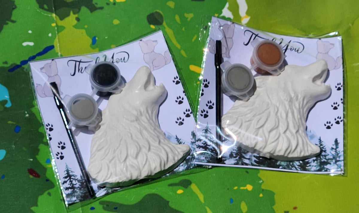 Wolf Paint Kits for Kids | DIY Art Activity | Wolf-Themed Birthday Party Favors | Non-Candy Goodie Bag Idea | Creative Kids Craft Kit